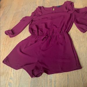 Long sleeved open shoulder romper